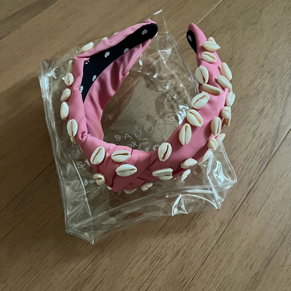 Stoney clover lane SCL Lele Sadoughi guava shell headbands